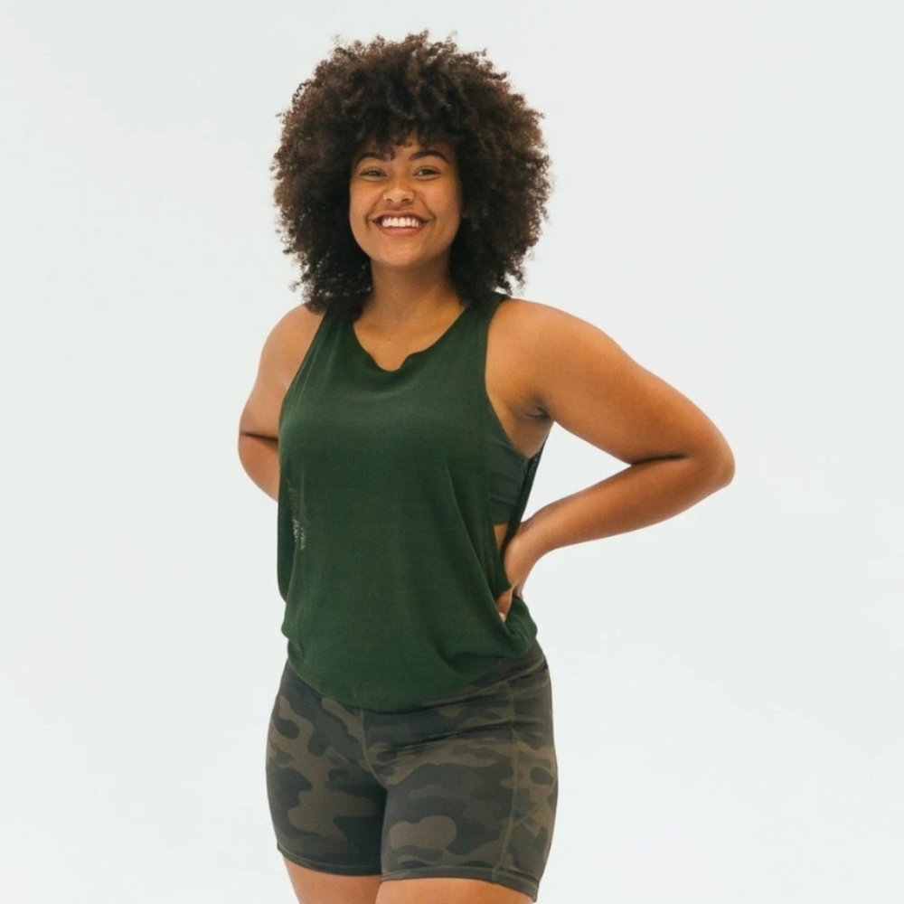 Senita - Evergreen Sheer Tank Top